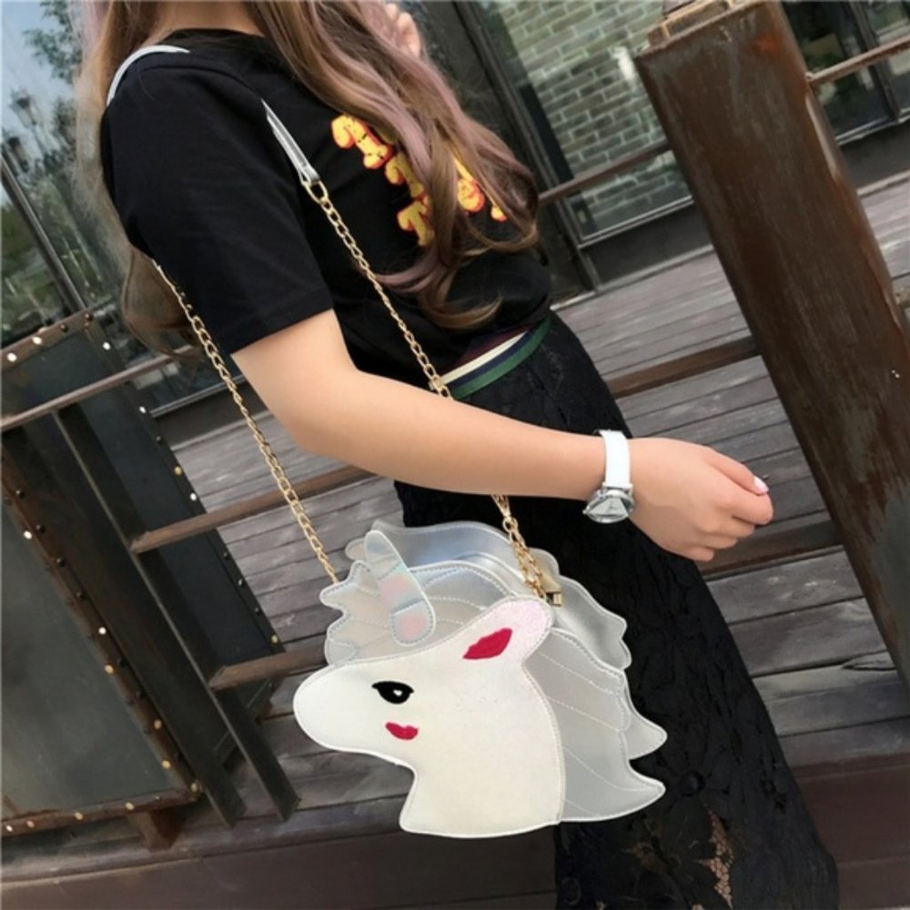 Unicorn Holo Holographic Silver Hologram Crossbody - Picture 6 of 8